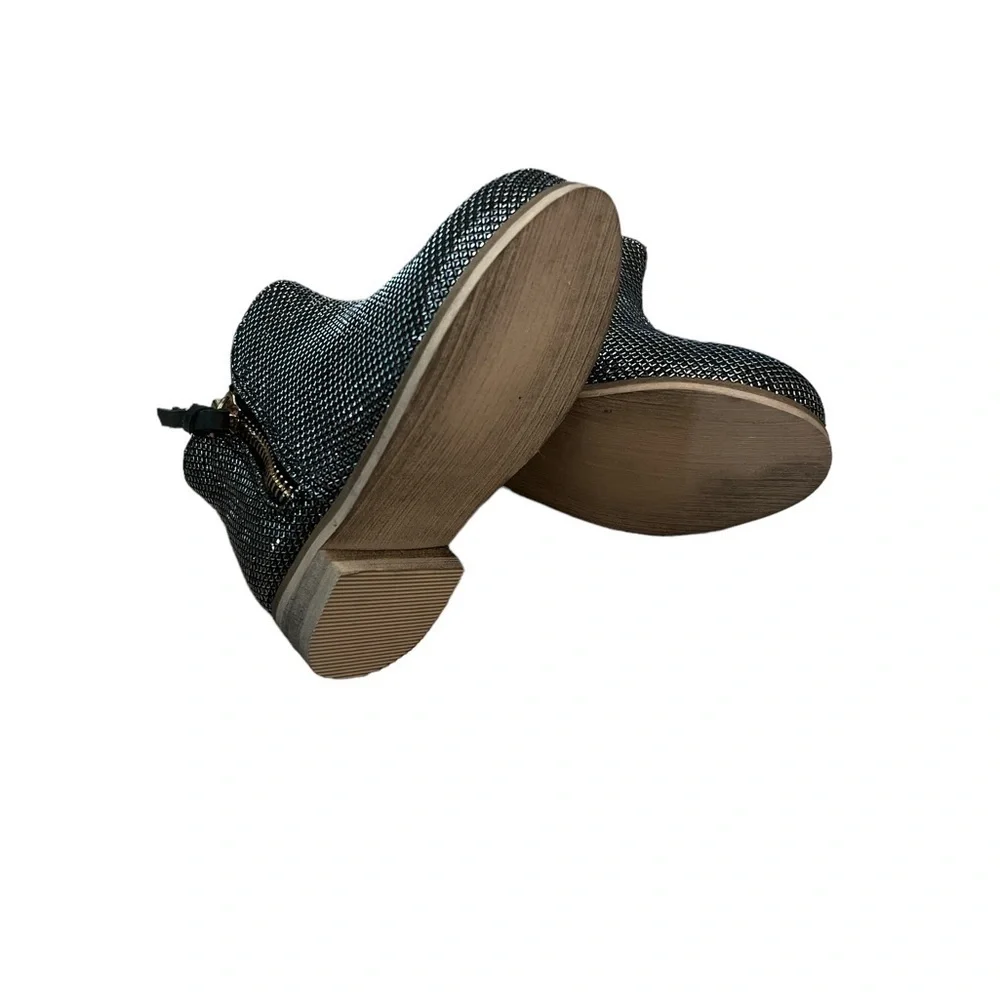 Joyfolie Kaitlyn Booties Black Glitter Size 3